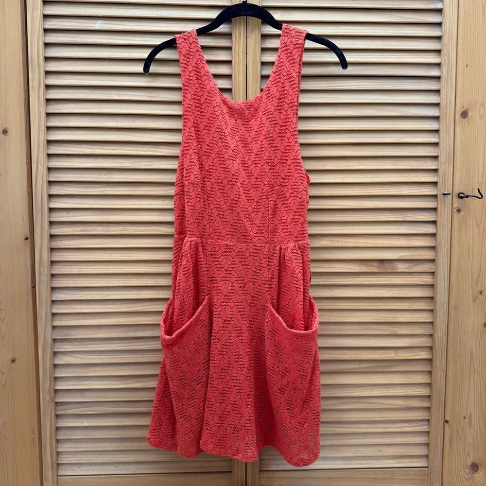 Free people orange dress size medium
